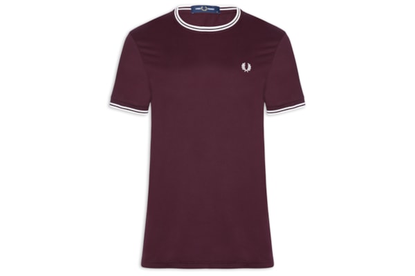 Camiseta Masculina Twin Tipped Regular Fit Em Algodão - Vermelho