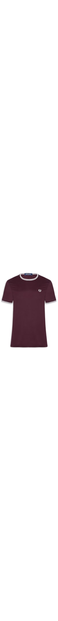 Camiseta Masculina Twin Tipped Regular Fit Em Algodão - Vermelho