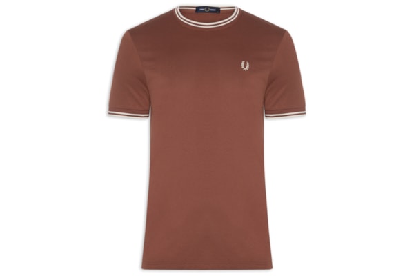 Camiseta Masculina Twin Tipped Regular Fit - Marrom