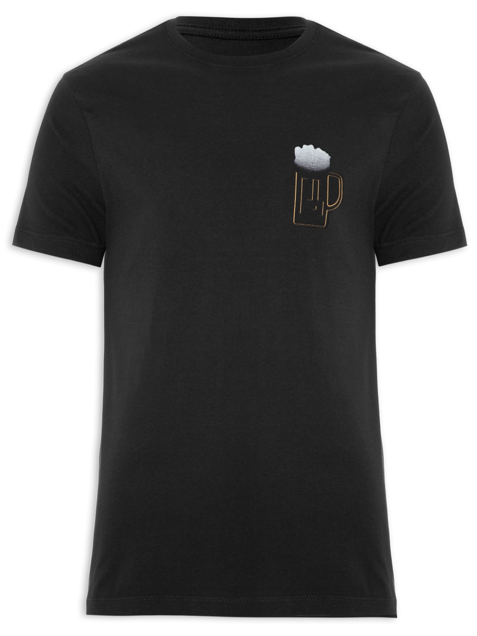 Camiseta Masculina Um Chopp Preto Foxton