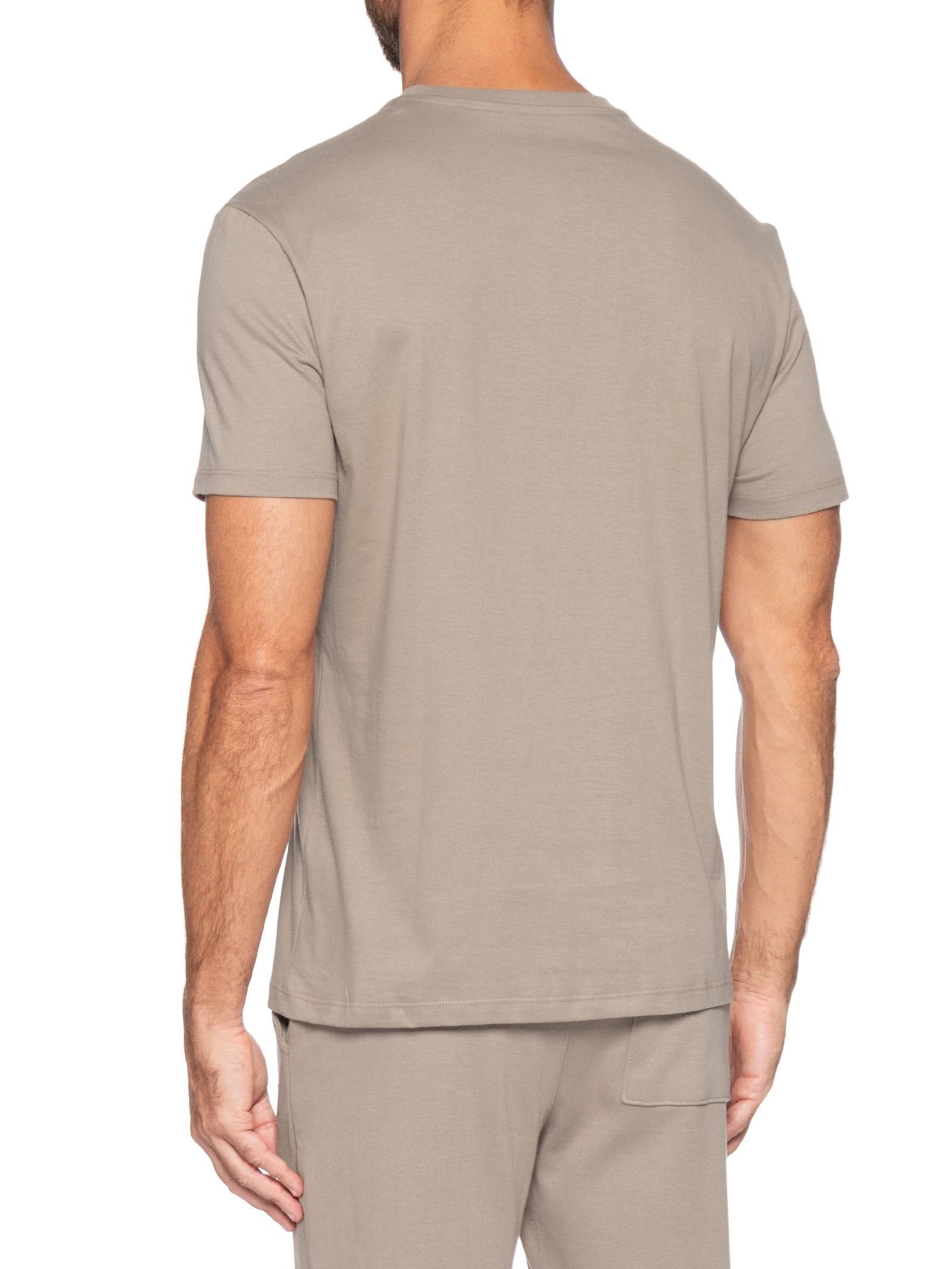 Camiseta Masculina Underwear Manga Curta Bege Calvin Klein Underwear