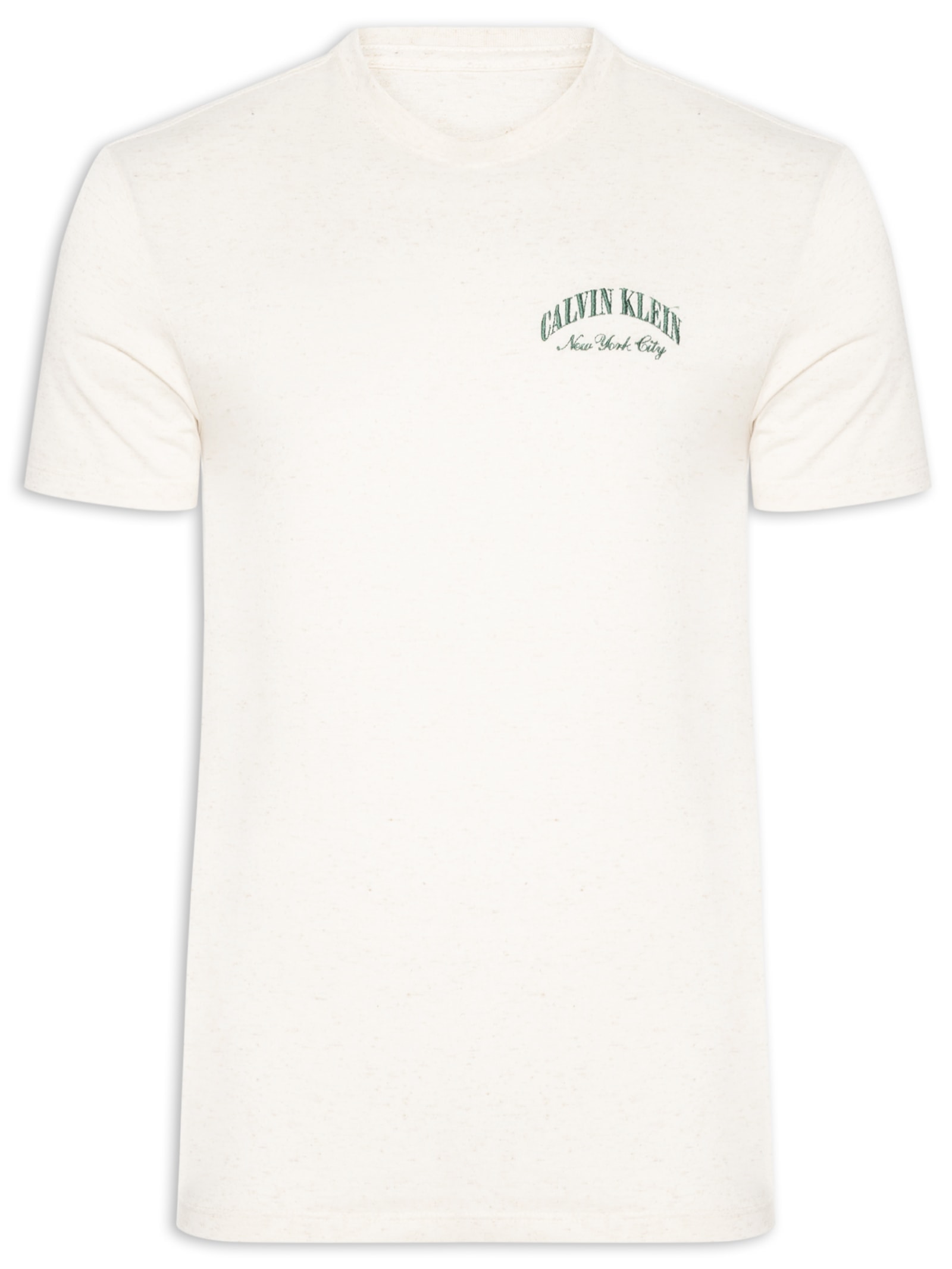 Camiseta Masculina Underwear Meia Malha Linho Heritage Bege Calvin Klein Underwear