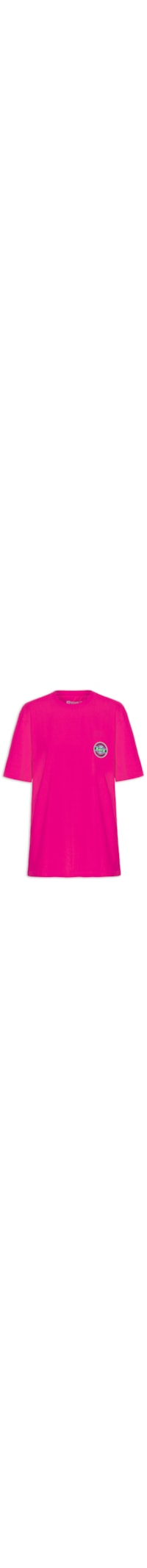 Camiseta Masculina Unissex Manga Curta Regular Wax Color - Rosa