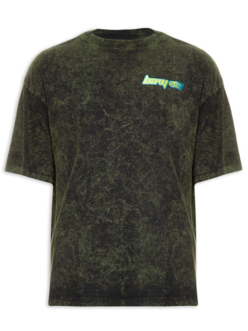 Camiseta Masculina Unissex New Over Moss Rock – Verde