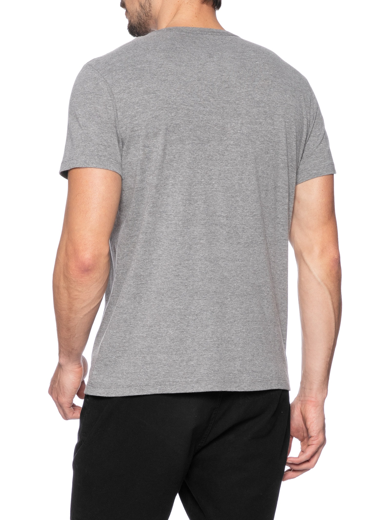 Camiseta Masculina Urban Em Algodão Cinza Pineapple