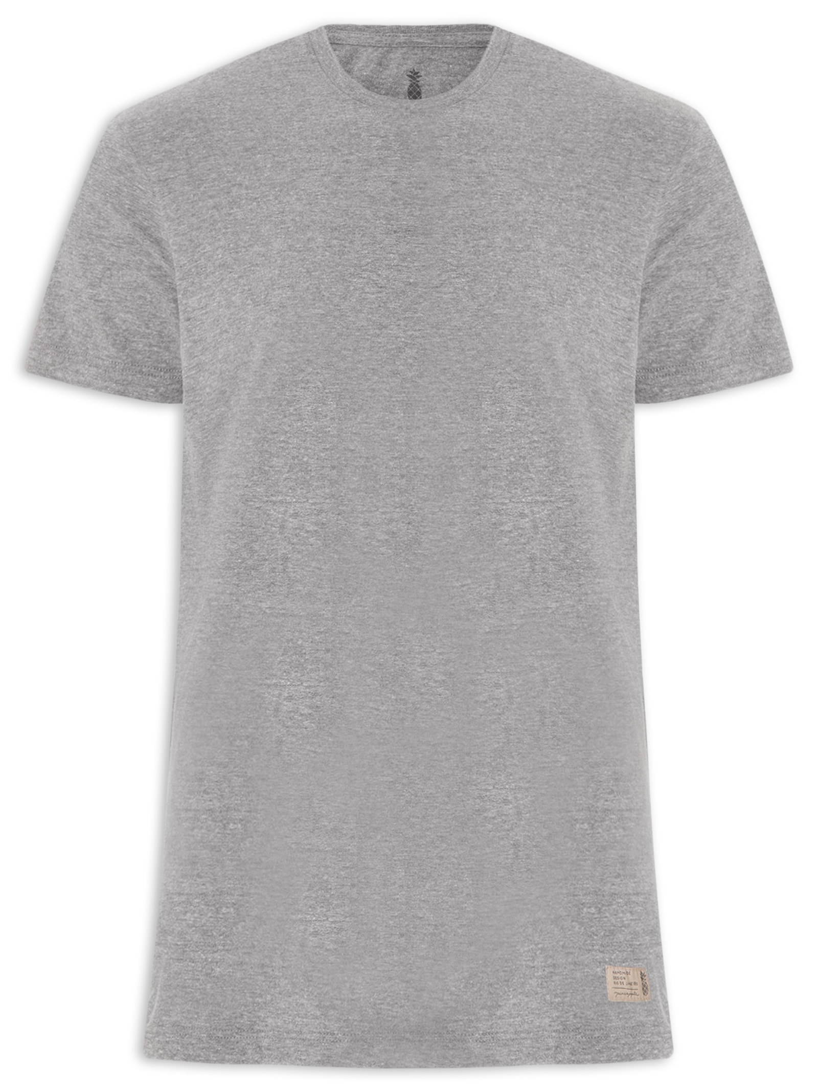 Camiseta Masculina Urban Em Algodão Cinza Pineapple