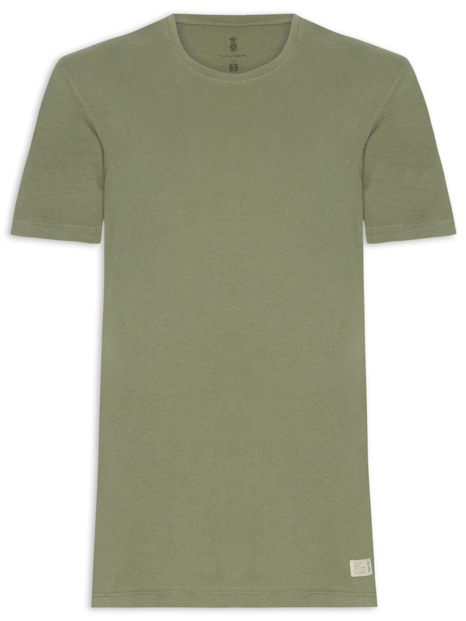 Camiseta Masculina Urban Em Algodão Verde Pineapple