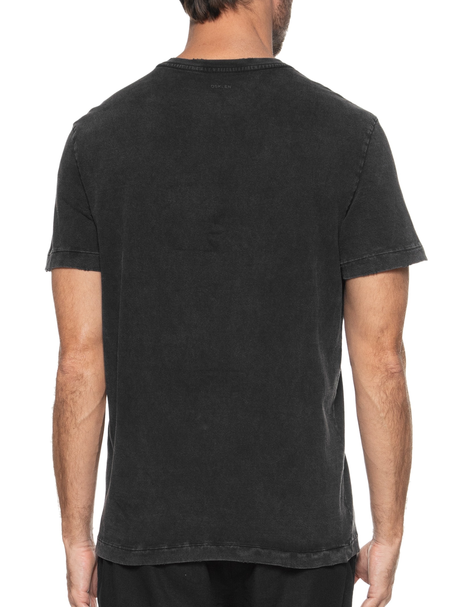 Camiseta Masculina Used Preto Osklen