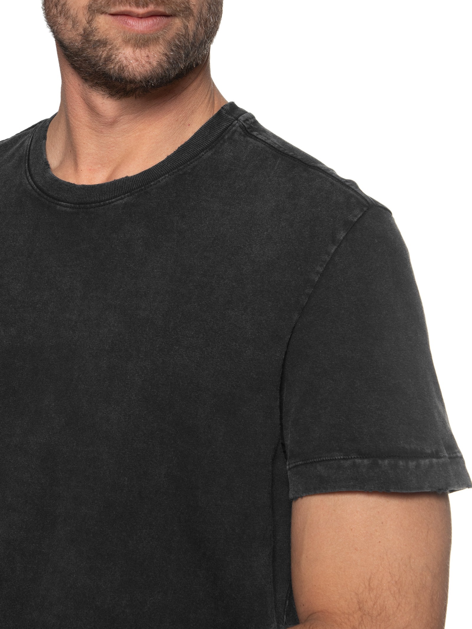 Camiseta Masculina Used Preto Osklen