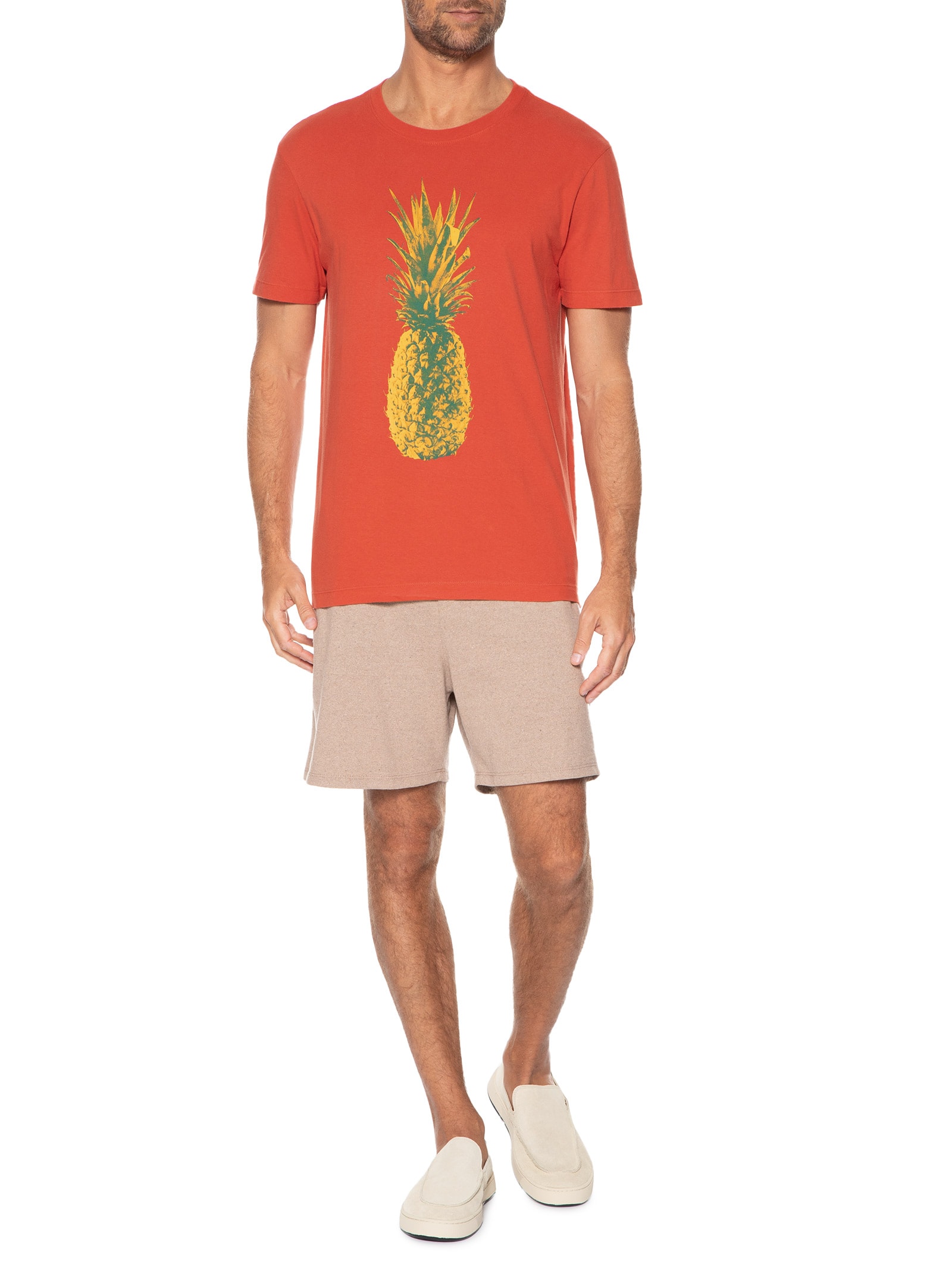 Camiseta Masculina Vintage Abacaxil Vermelho Osklen