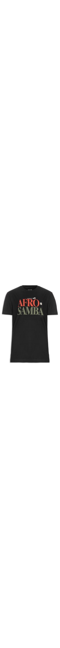 Camiseta Masculina Vintage Afro Samba - Preto