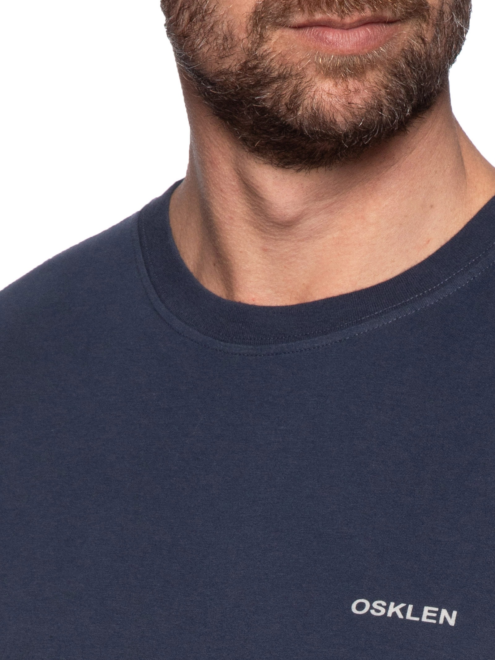 Camiseta Masculina Vintage Antique Manga Curta Azul Osklen