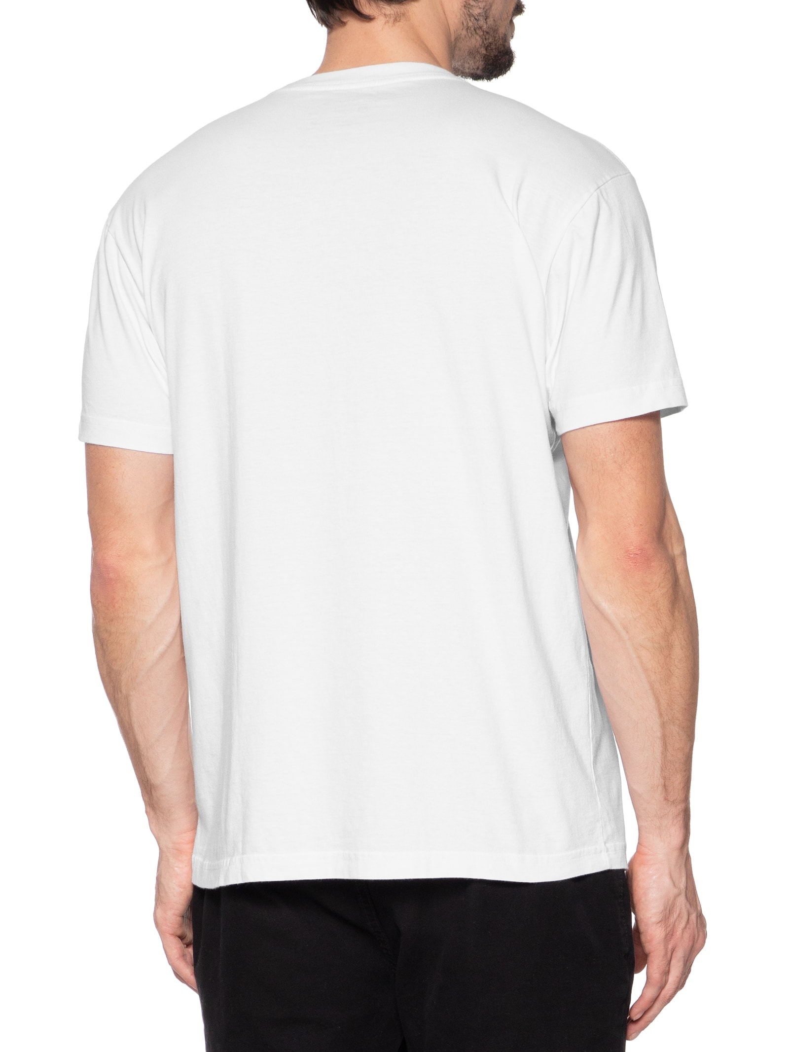 Camiseta Masculina Vintage Arpoador Patch Branco Osklen