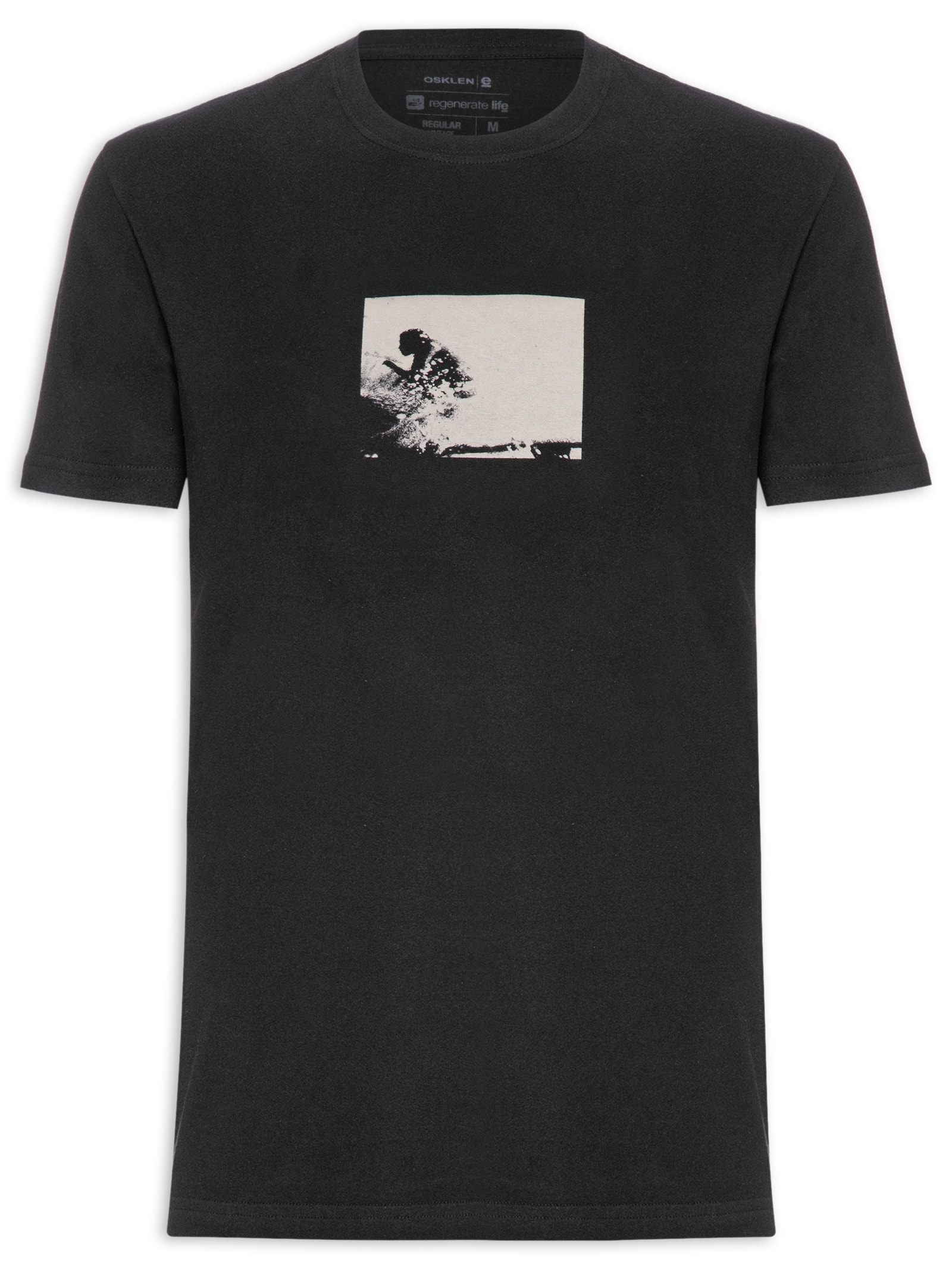 Camiseta Masculina Vintage Barrel Sequence Preto Osklen