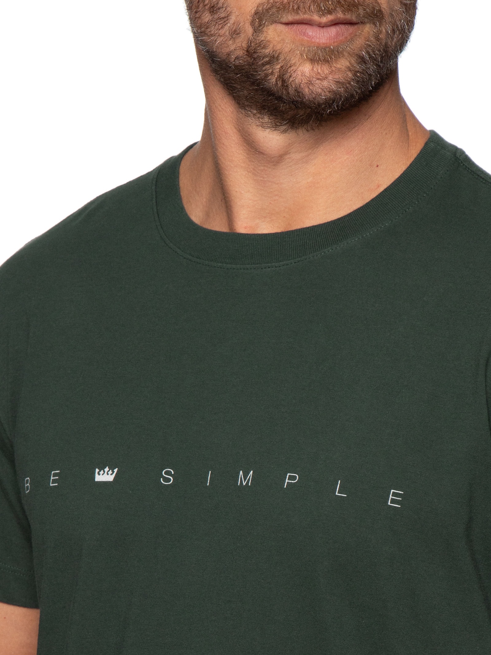 Camiseta Masculina Vintage Be Simple Verde Osklen