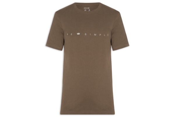 Camiseta Masculina Vintage Be Simple – Marrom