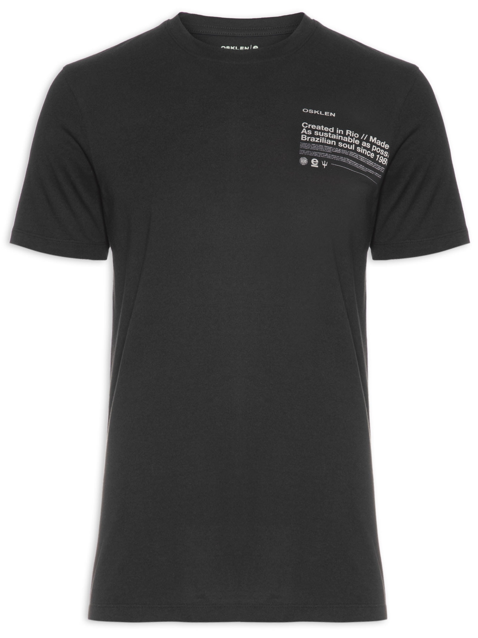 Camiseta Masculina Vintage Branded Preto Osklen