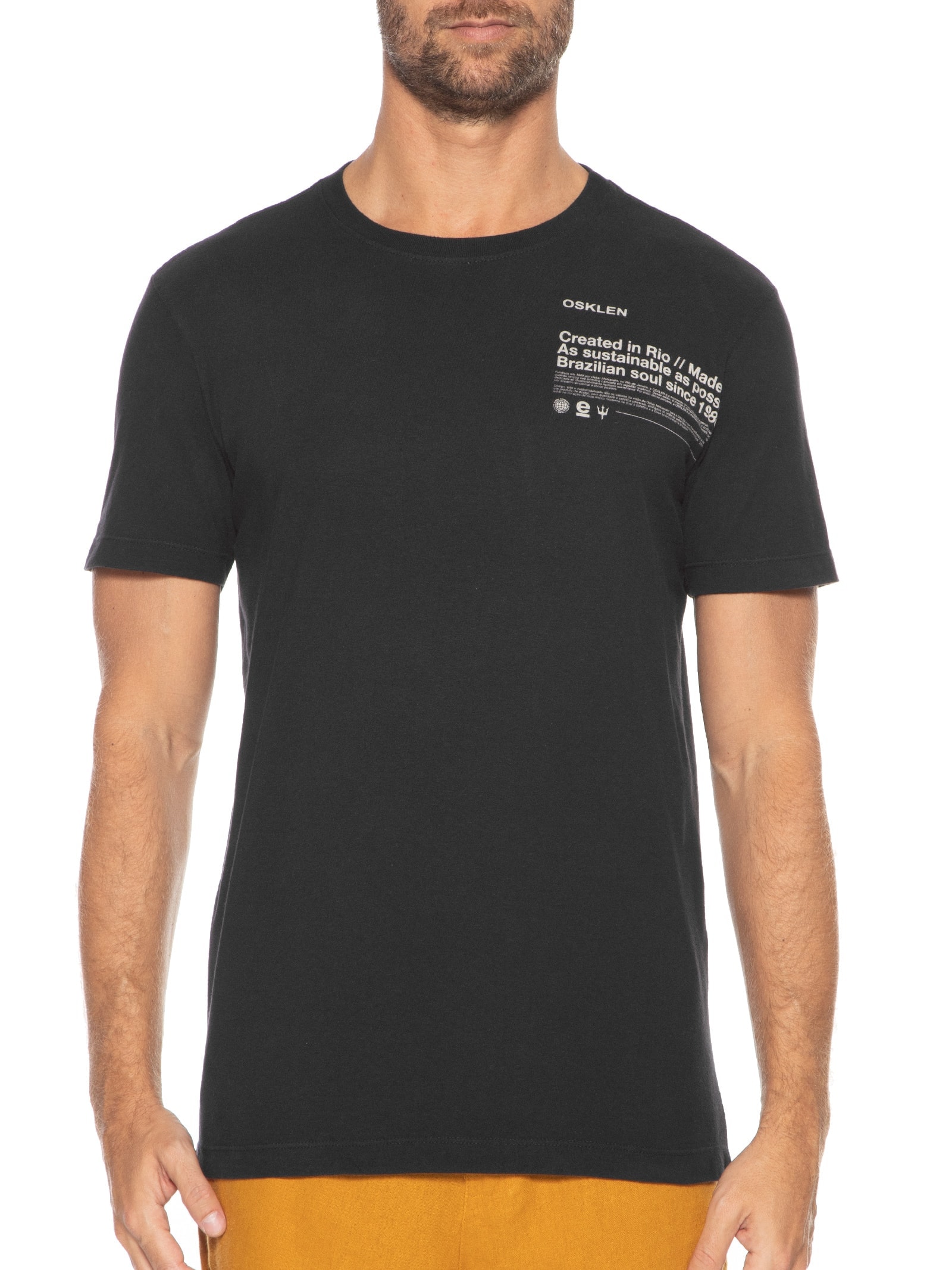Camiseta Masculina Vintage Branded Preto Osklen