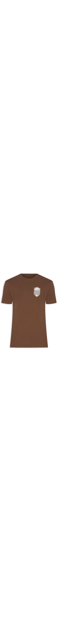 Camiseta Masculina Vintage Brasão - Marrom