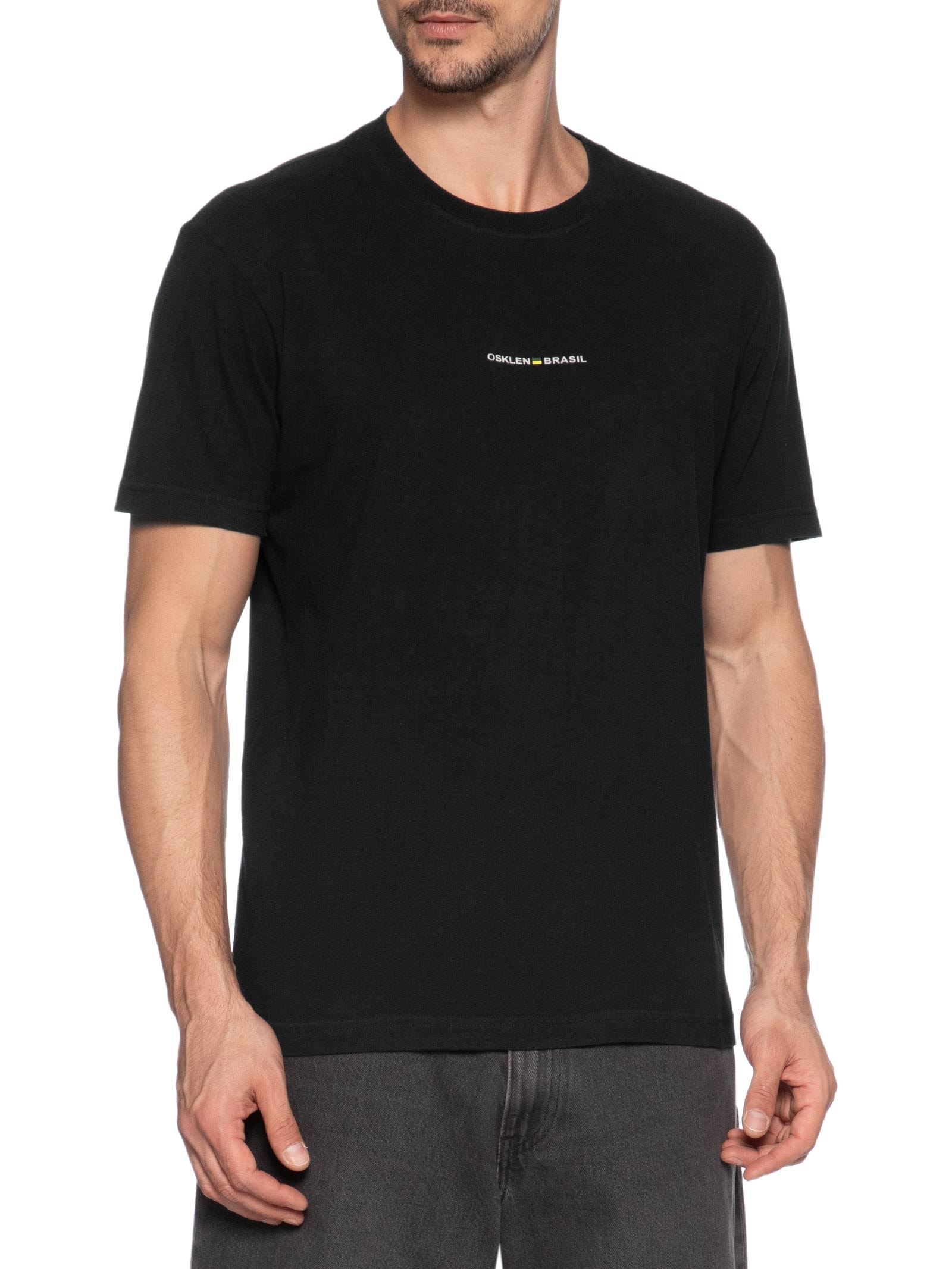Camiseta Masculina Vintage Brasil Preto Osklen