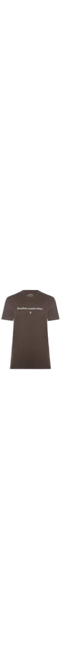 Camiseta Masculina Vintage Brazilian Coastal Manga Curta - Marrom