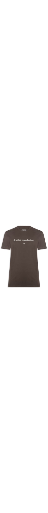 Camiseta Masculina Vintage Brazilian Coastal Manga Curta - Marrom
