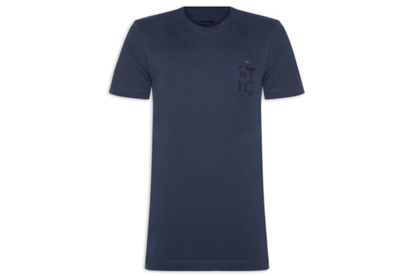 Camiseta Masculina Vintage Calcadao Manga Curta - Azul