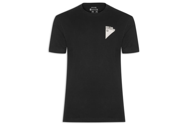 Camiseta Masculina Vintage Carimbo Mountains - Preto
