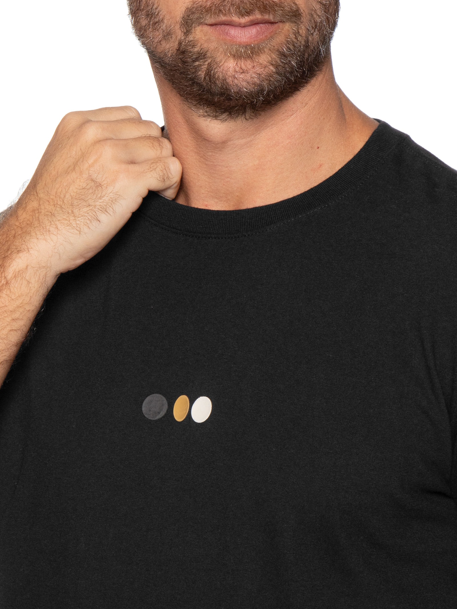 Camiseta Masculina Vintage Dots Preto Osklen