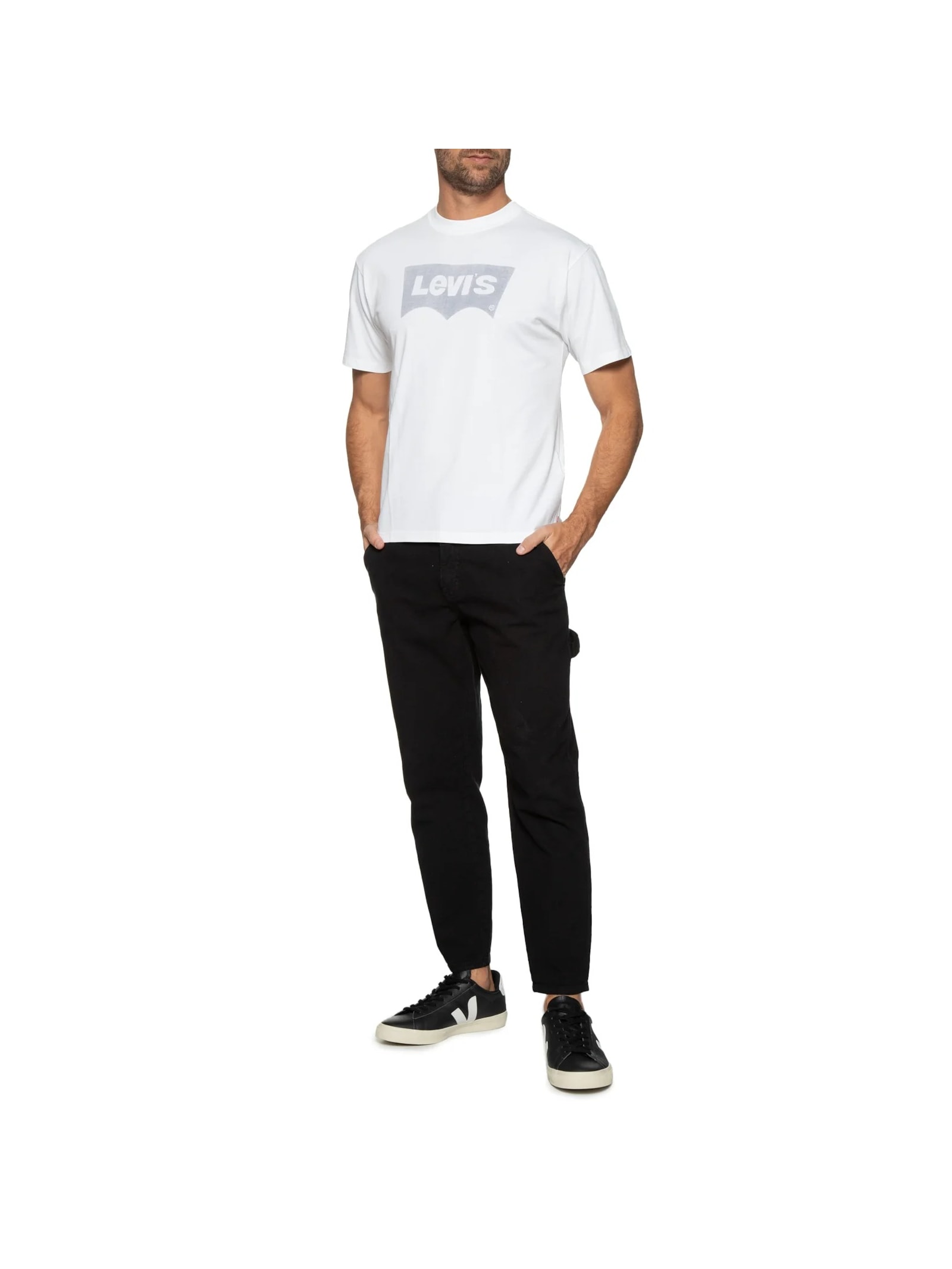 Camiseta Masculina Vintage Fit Graphic Branco Levi's