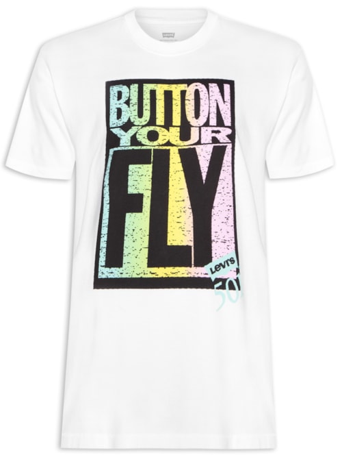 Camiseta Masculina Vintage Fit Graphic Tee - Branco