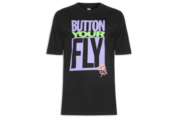 Camiseta Masculina Vintage Fit Graphic Tee - Preto