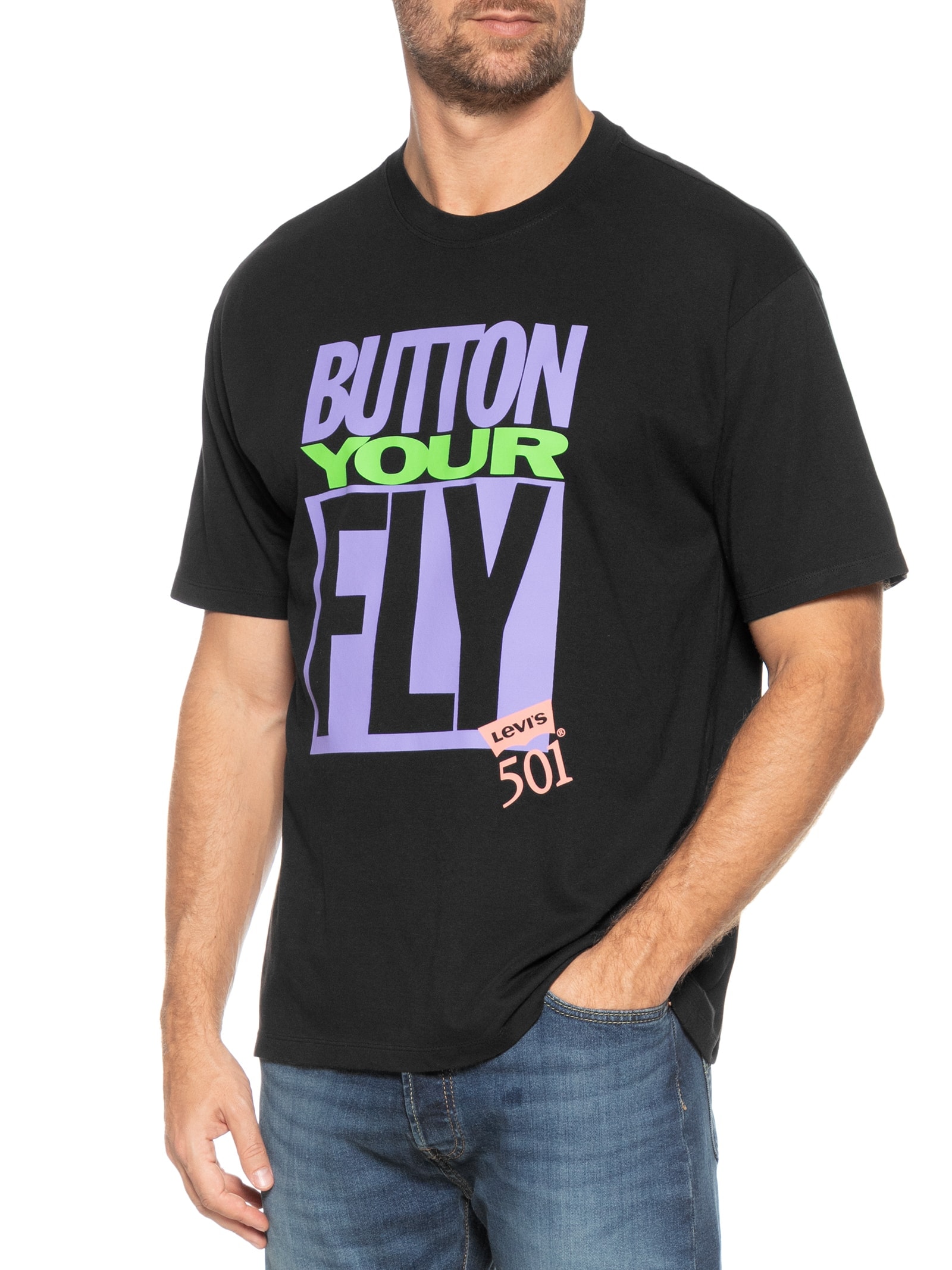 Camiseta Masculina Vintage Fit Graphic Tee Preto Levi's