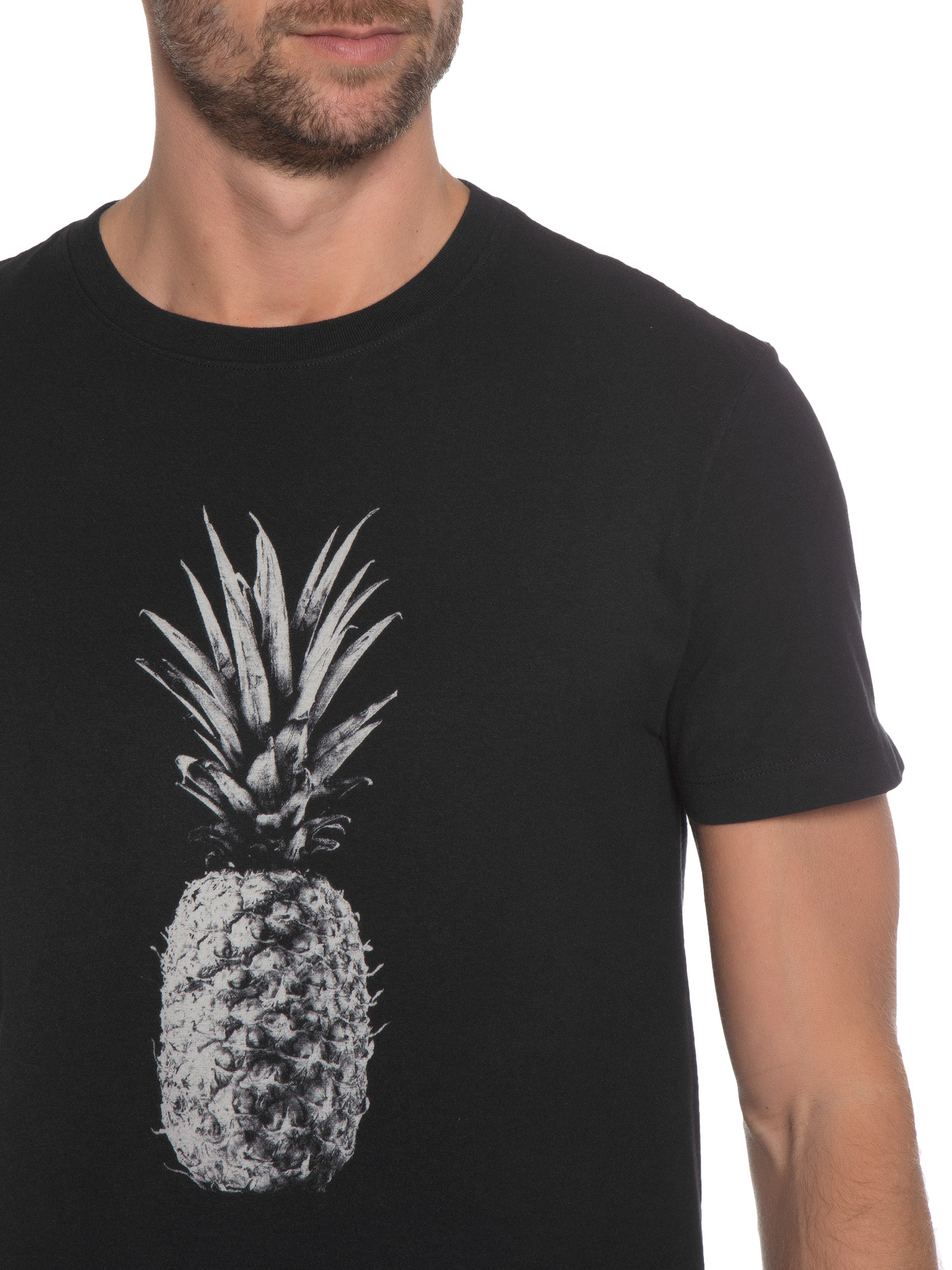 Camiseta Masculina Vintage Golden Pineapple Preto Osklen