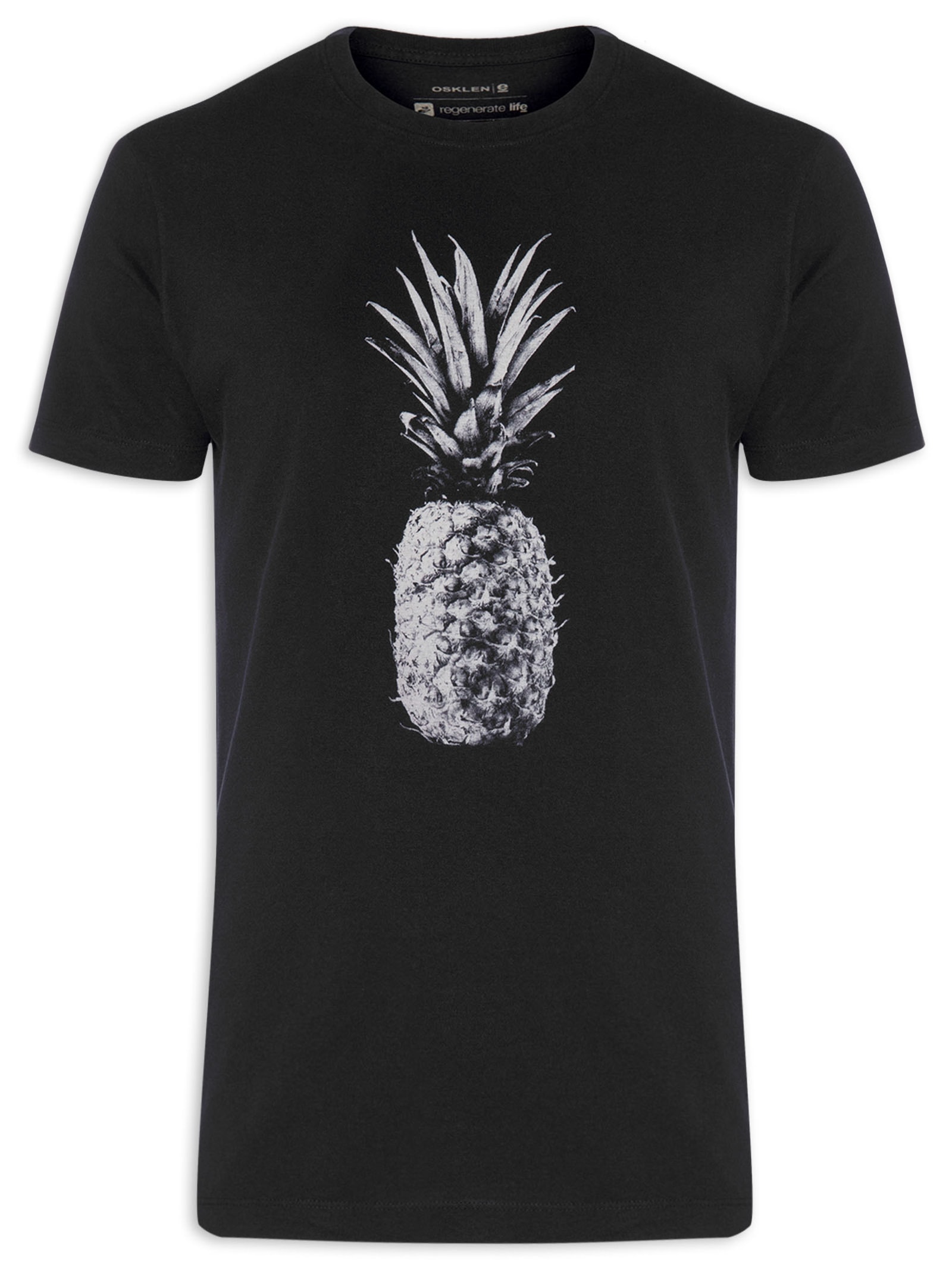 Camiseta Masculina Vintage Golden Pineapple Preto Osklen