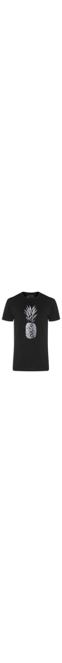 Camiseta Masculina Vintage Golden Pineapple - Preto