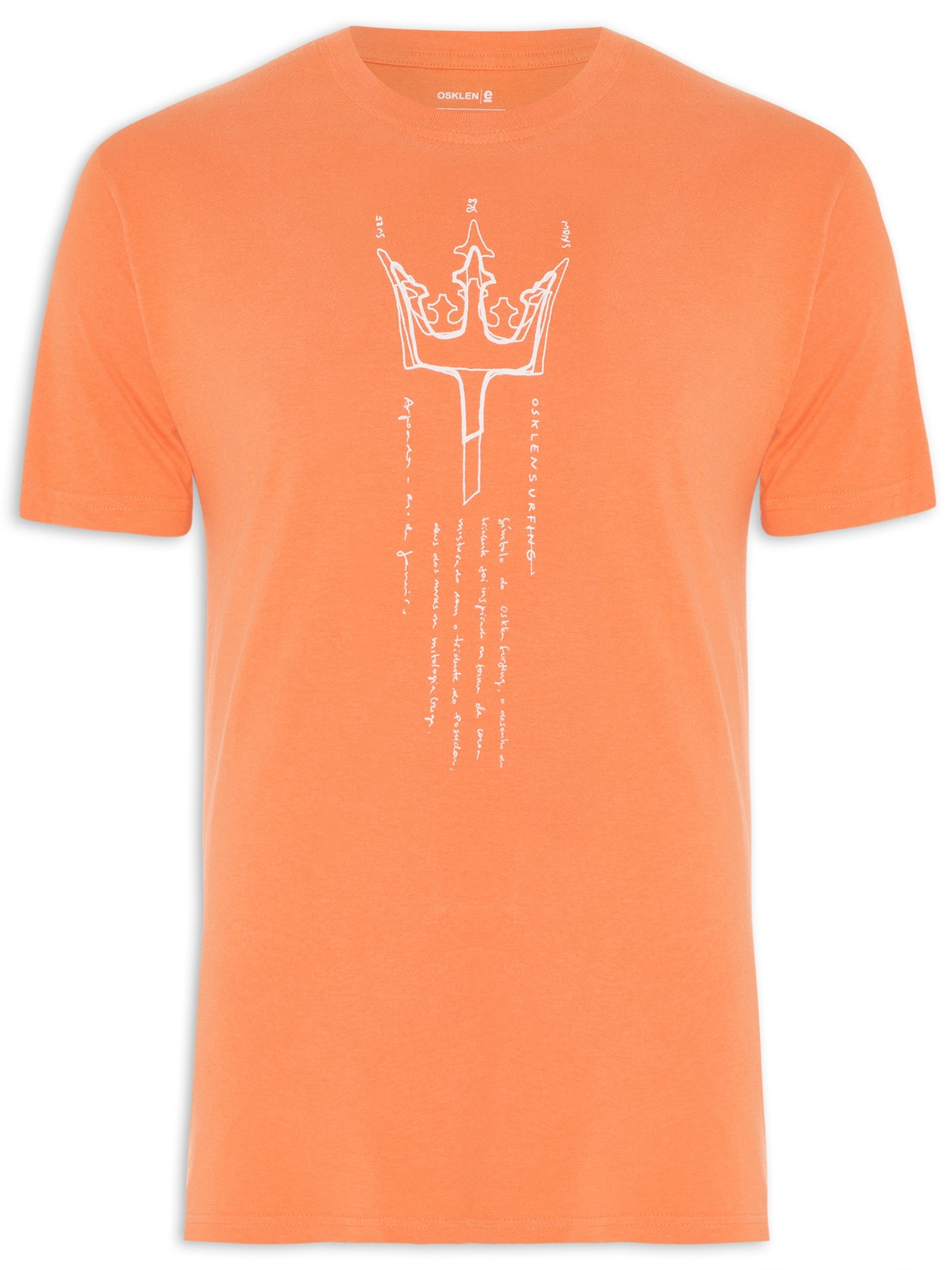 Camiseta Masculina Vintage Icons Surfing Laranja Osklen