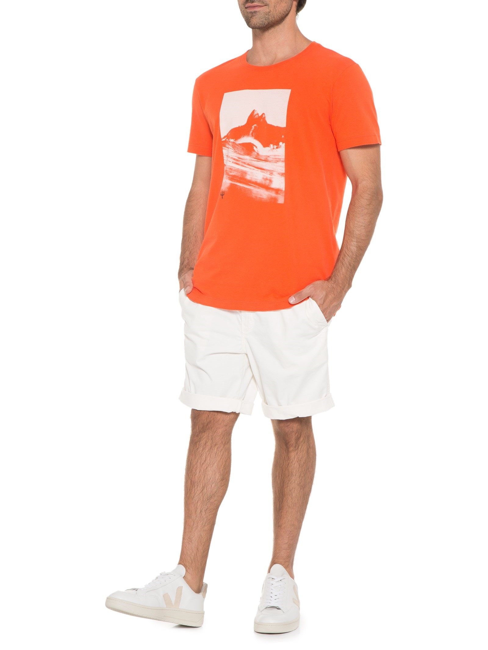 Camiseta Masculina Vintage Ipa Laranja Osklen