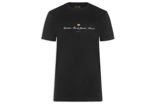 Camiseta Masculina Vintage Ipanema Rio de Janeiro - Preto