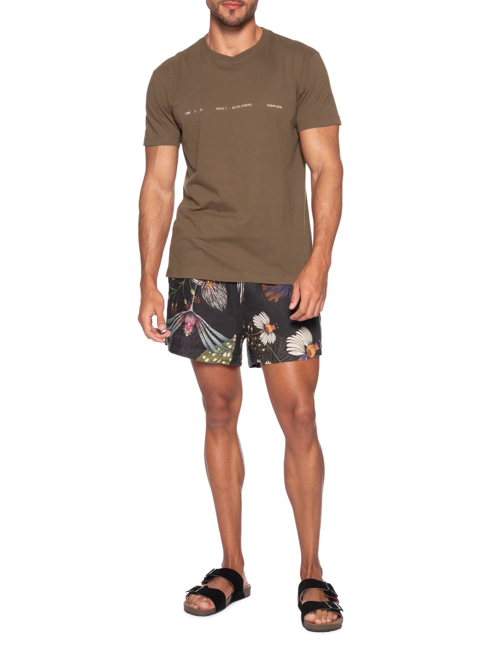 Camiseta Masculina Vintage Issue7 – Marrom Osklen