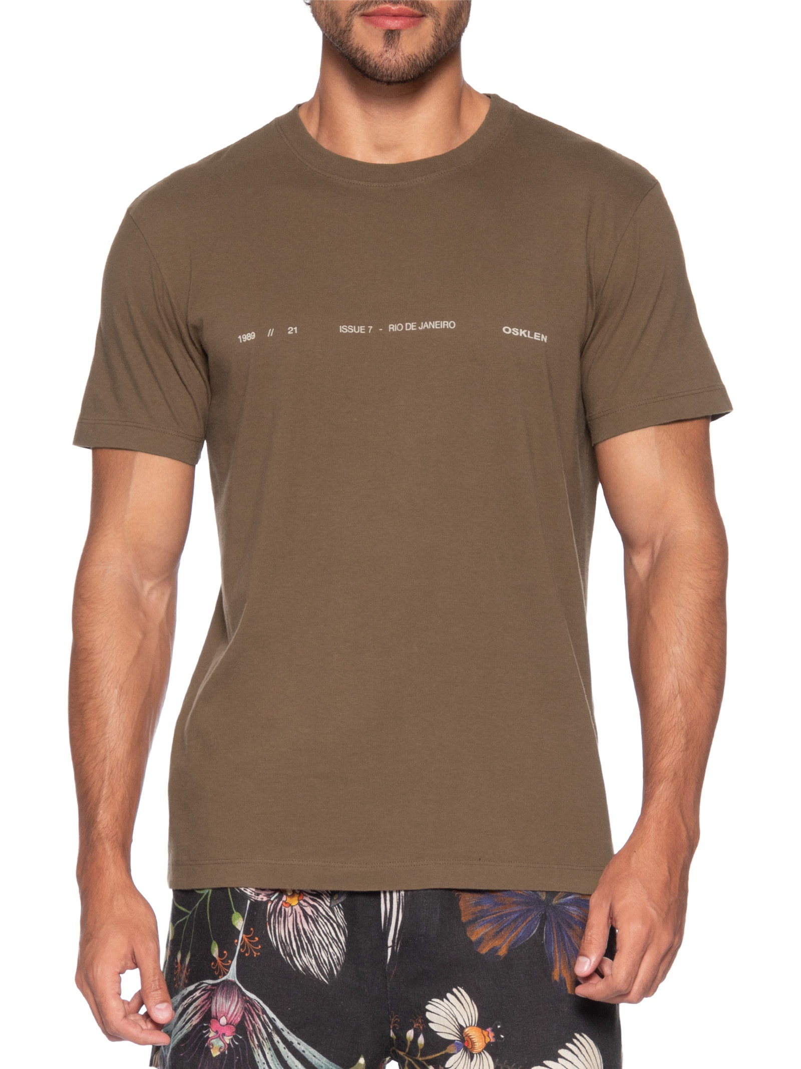 Camiseta Masculina Vintage Issue7 – Marrom Osklen