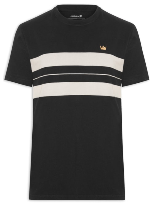 Camiseta Masculina Vintage Listrado Pranchão – Preto