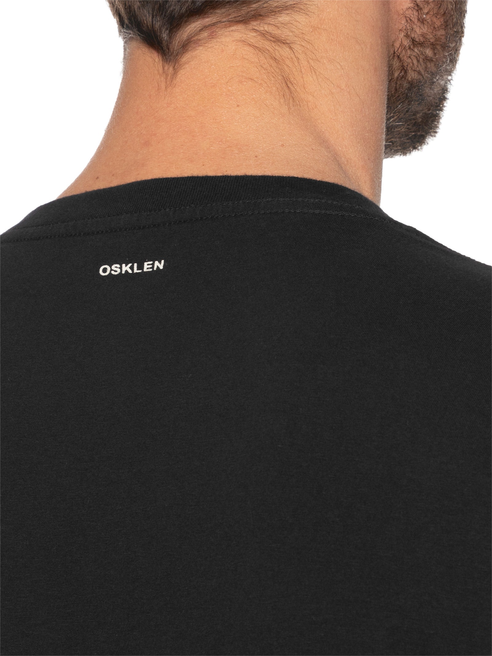 Camiseta Masculina Vintage Listrado Pranchão Preto Osklen