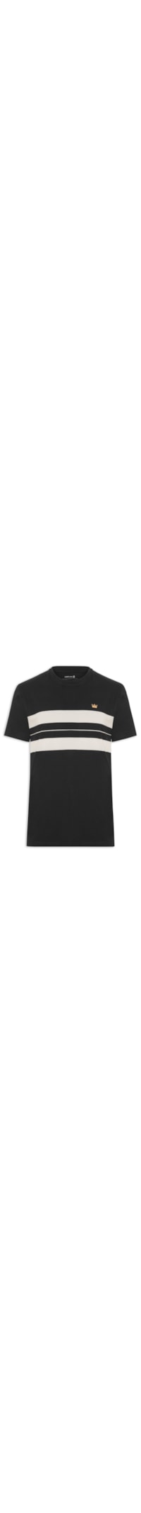Camiseta Masculina Vintage Listrado Pranchão - Preto