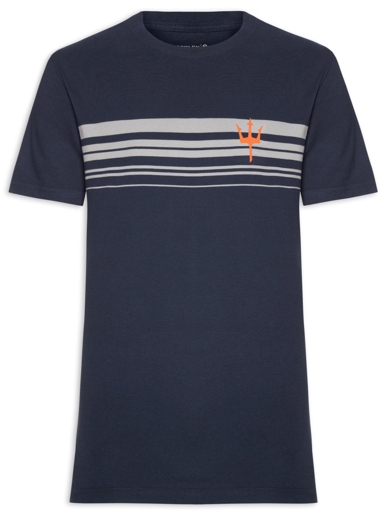 Camiseta Masculina Vintage Listrado Surfing Manga Curta Azul Osklen