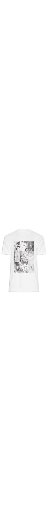 Camiseta Masculina Vintage Manga Curta - Branco