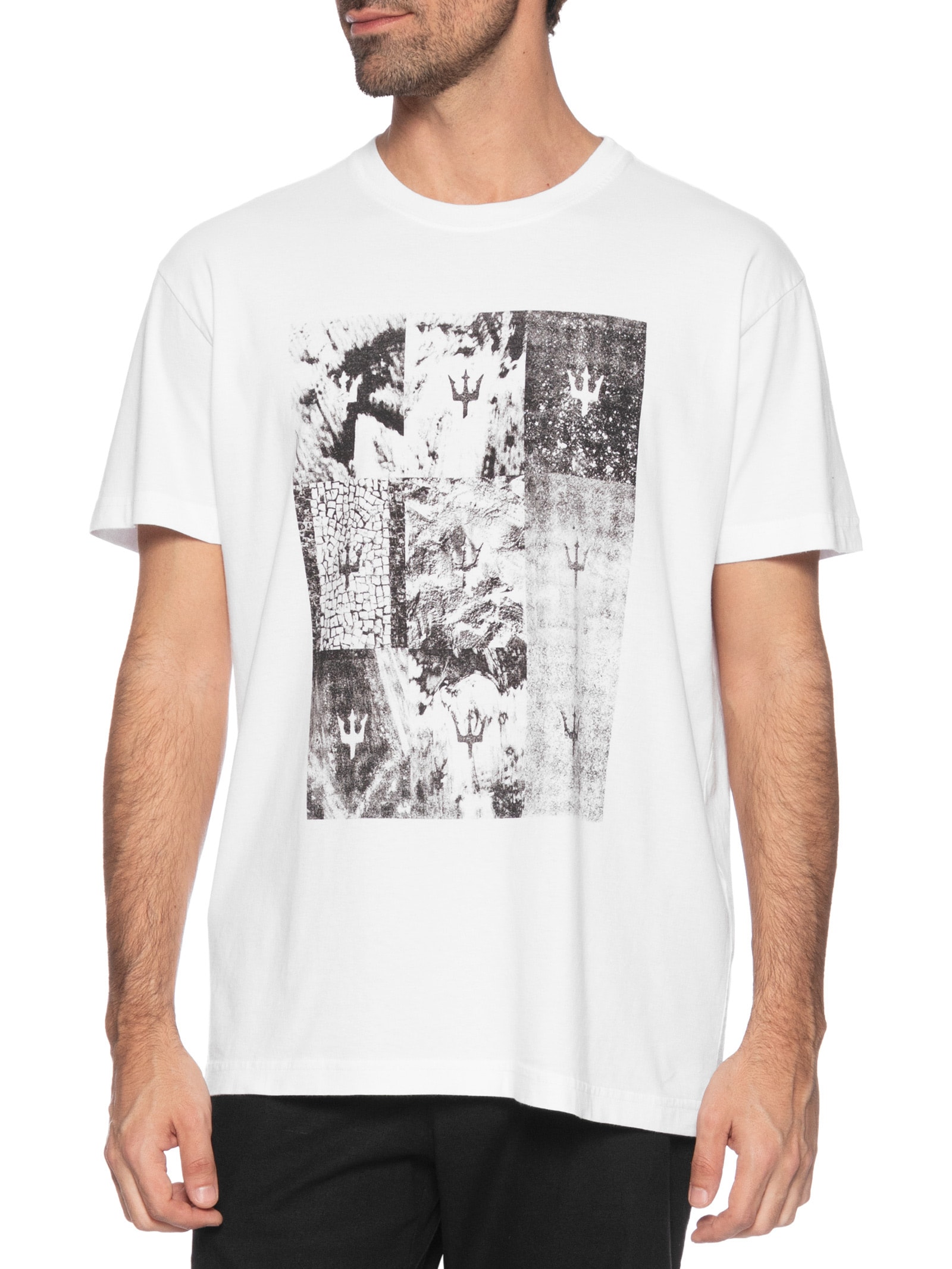 Camiseta Masculina Vintage Manga Curta Branco Osklen