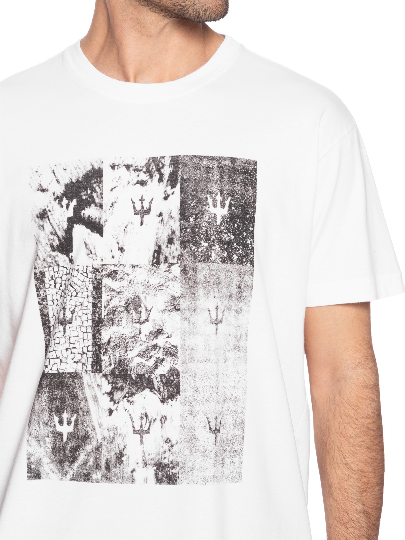 Camiseta Masculina Vintage Manga Curta Branco Osklen