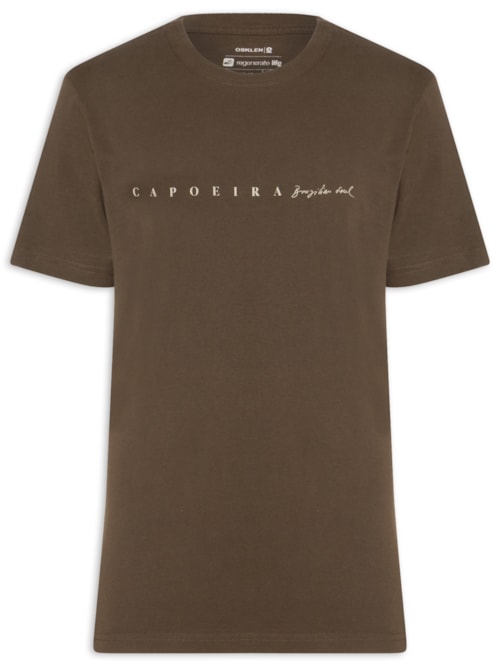 Camiseta Masculina Vintage Manga Curta Capoeira – Marrom