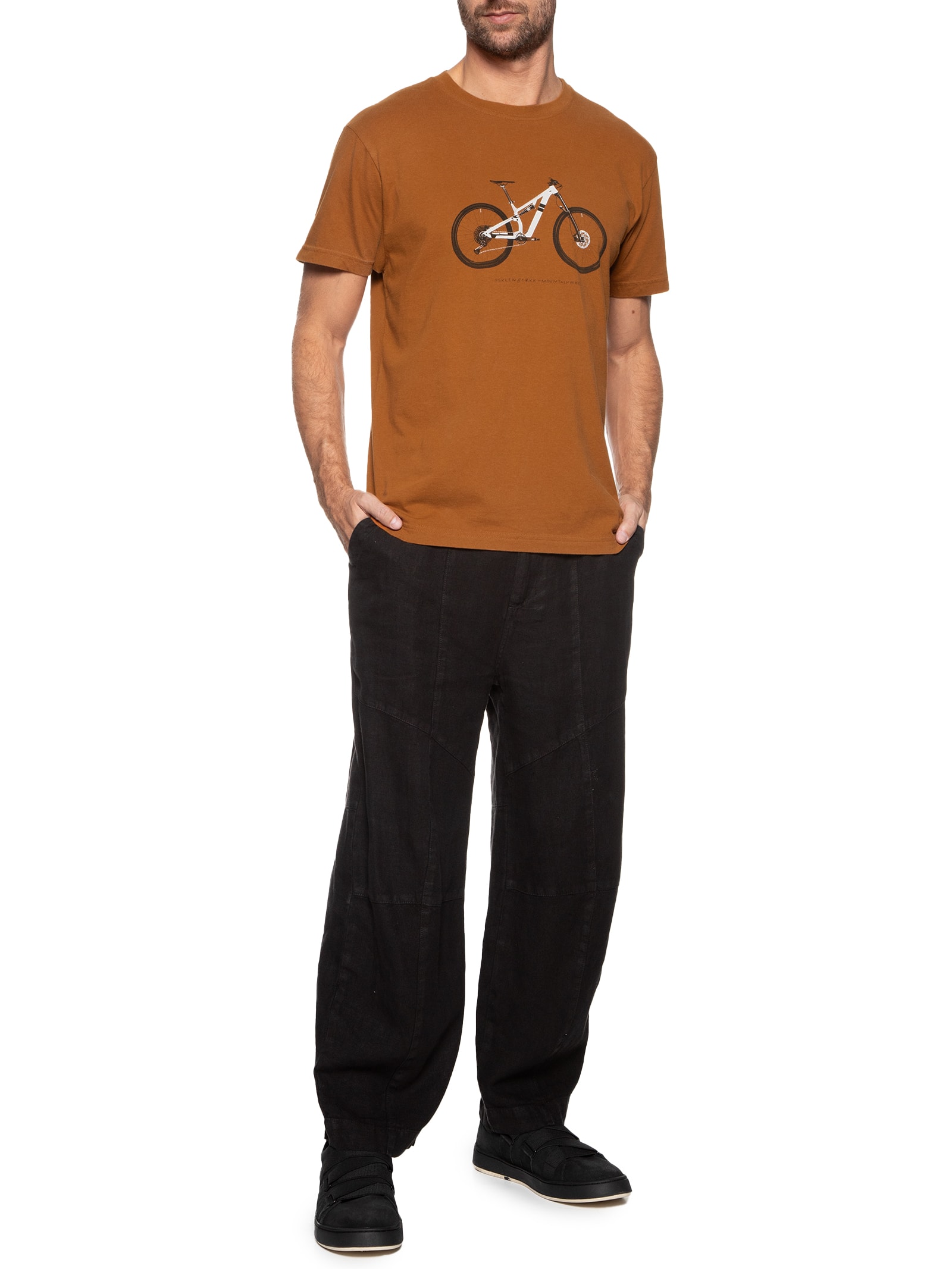 Camiseta Masculina Vintage Mountainbike Marrom Osklen